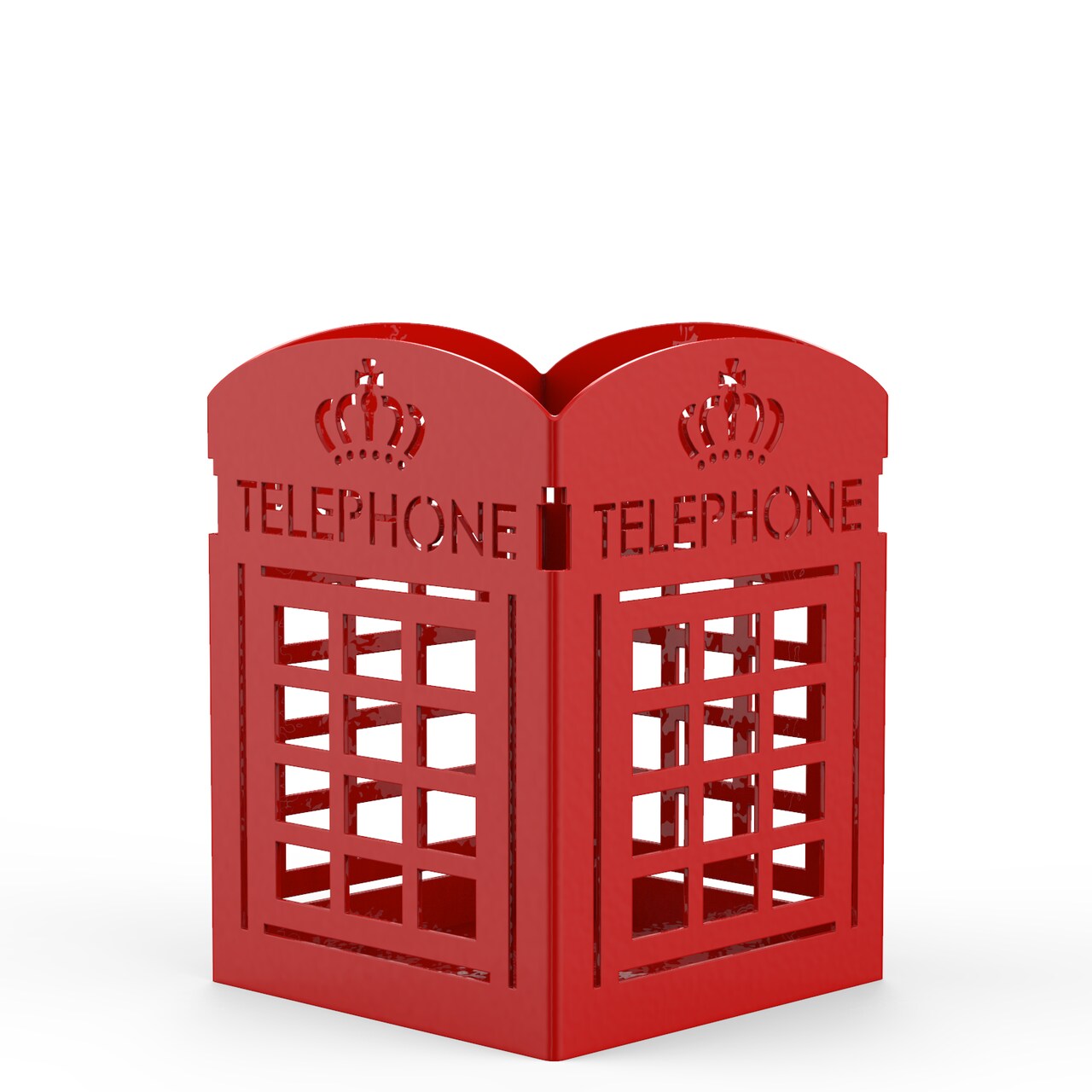 Mango Steam Tabletop Telephone Booth Pencil Cup Holder, Organizer